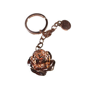 Rose Keychain Copper Tone Lightweight